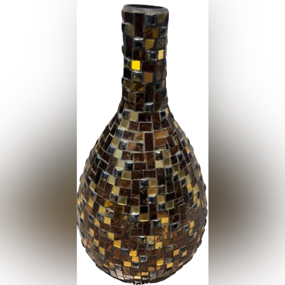 Vintage Mosaic Glass textured Vase - Picture 1 of 15